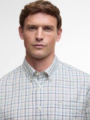 SALE - Barbour Ashton Regular Tattersall Shirt-Mallard Green