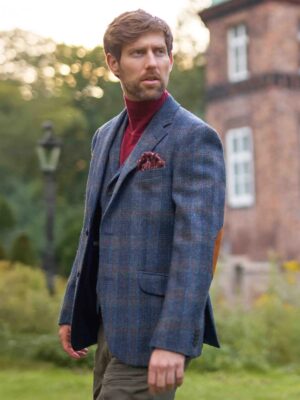 Wellington London Blazer - Multi-Blue Tweed