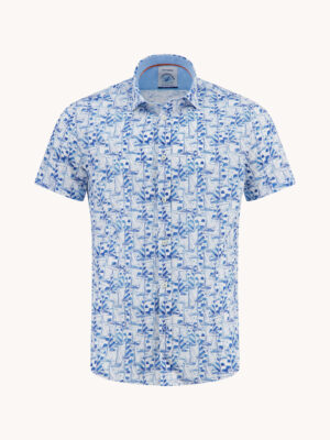 A Fish Name Fred Sailing Boat SS Shirt-Light Blue