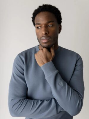 Mos Mosh Abel Crew Neck Sweat- Flint Stone