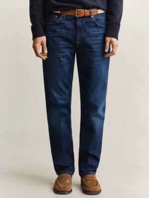 Gant Regular Fit Jeans - Mid Blue Worn In 971