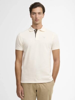 Barbour Tartan Pique Polo - Whisper White