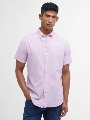 Barbour Oxtown Tailored Fit Short Sleeved Shirt-Pink