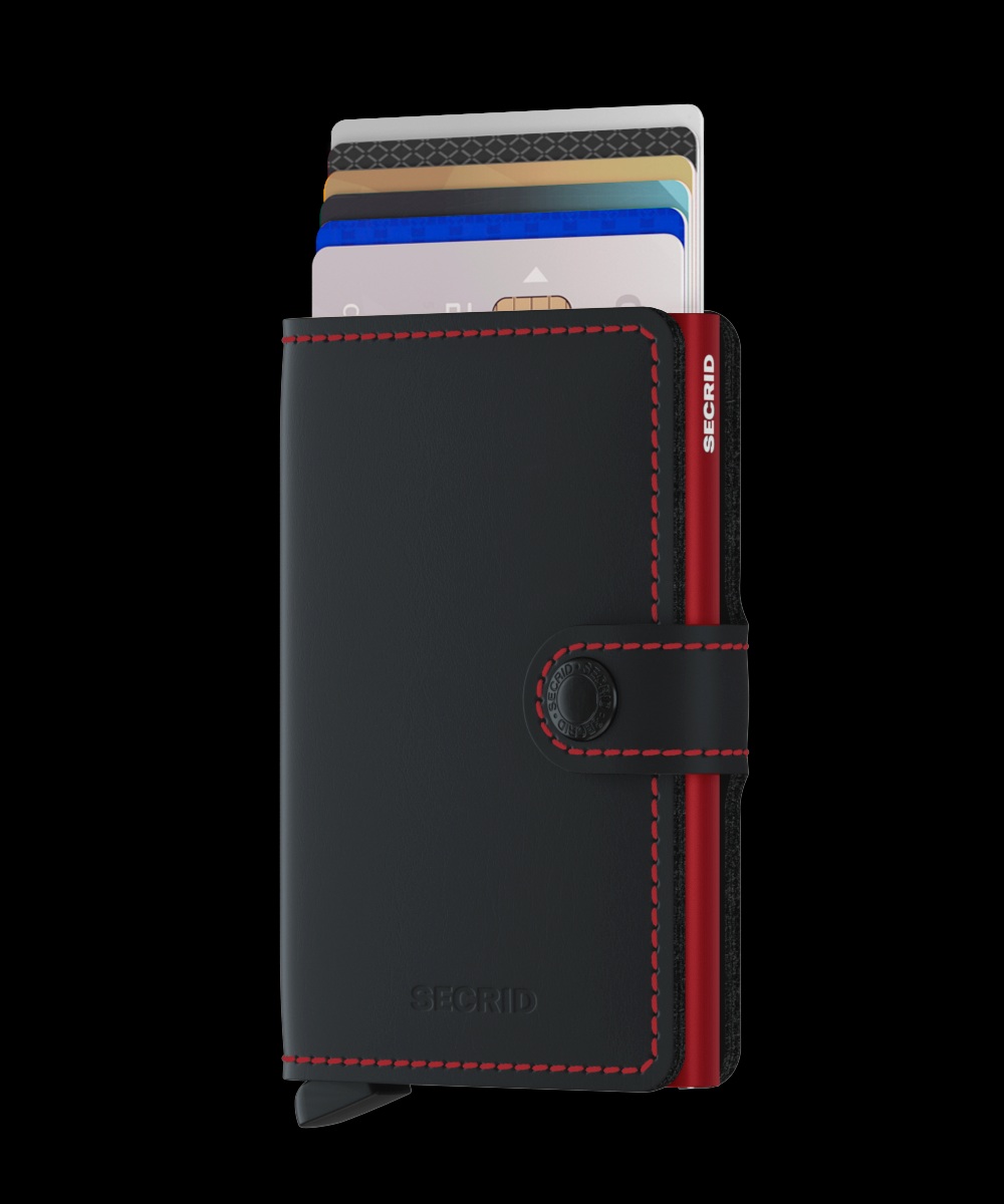 Secrid Miniwallet - Matte Black and Red