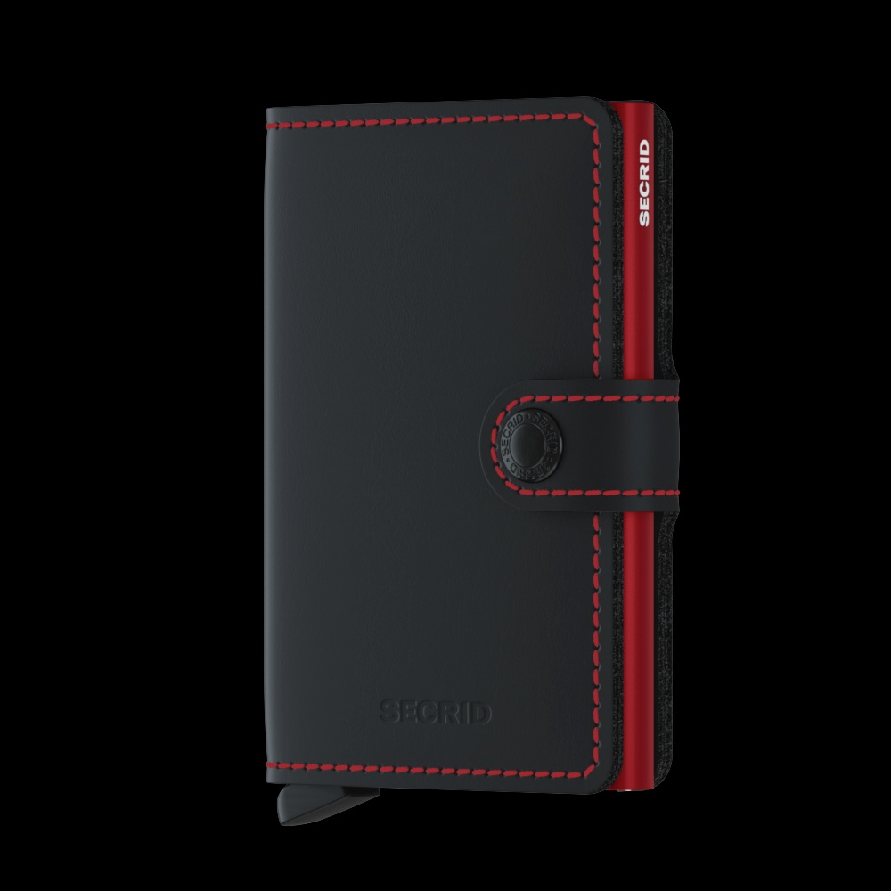 Secrid Miniwallet - Matte Black and Red - Image 3