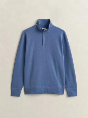 Gant Light Sacker Half Zip - Faded Denim