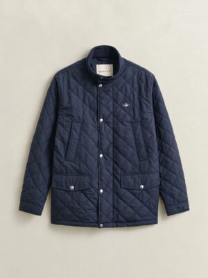 Gant Quilted Windcheater Mid Jacket - Evening Blue
