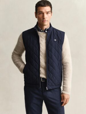 Gant Quilted Windcheater Vest - Evening blue