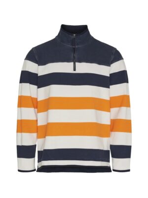 Sea Ranch Ejvind Half Zip Sweat- Navy/Pearl/Orange