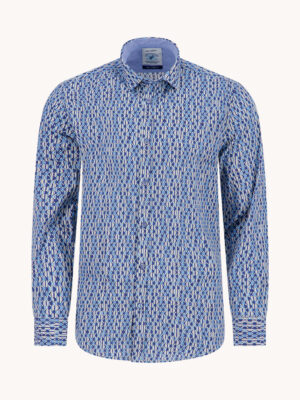 A Fish Named Fred Half Rounds Shirt - Cobalt