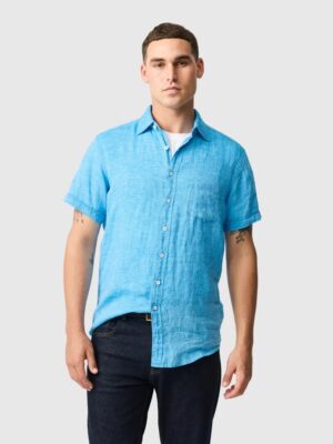 Rodd & Gunn Palm Beach Linen Shirt-Cobalt