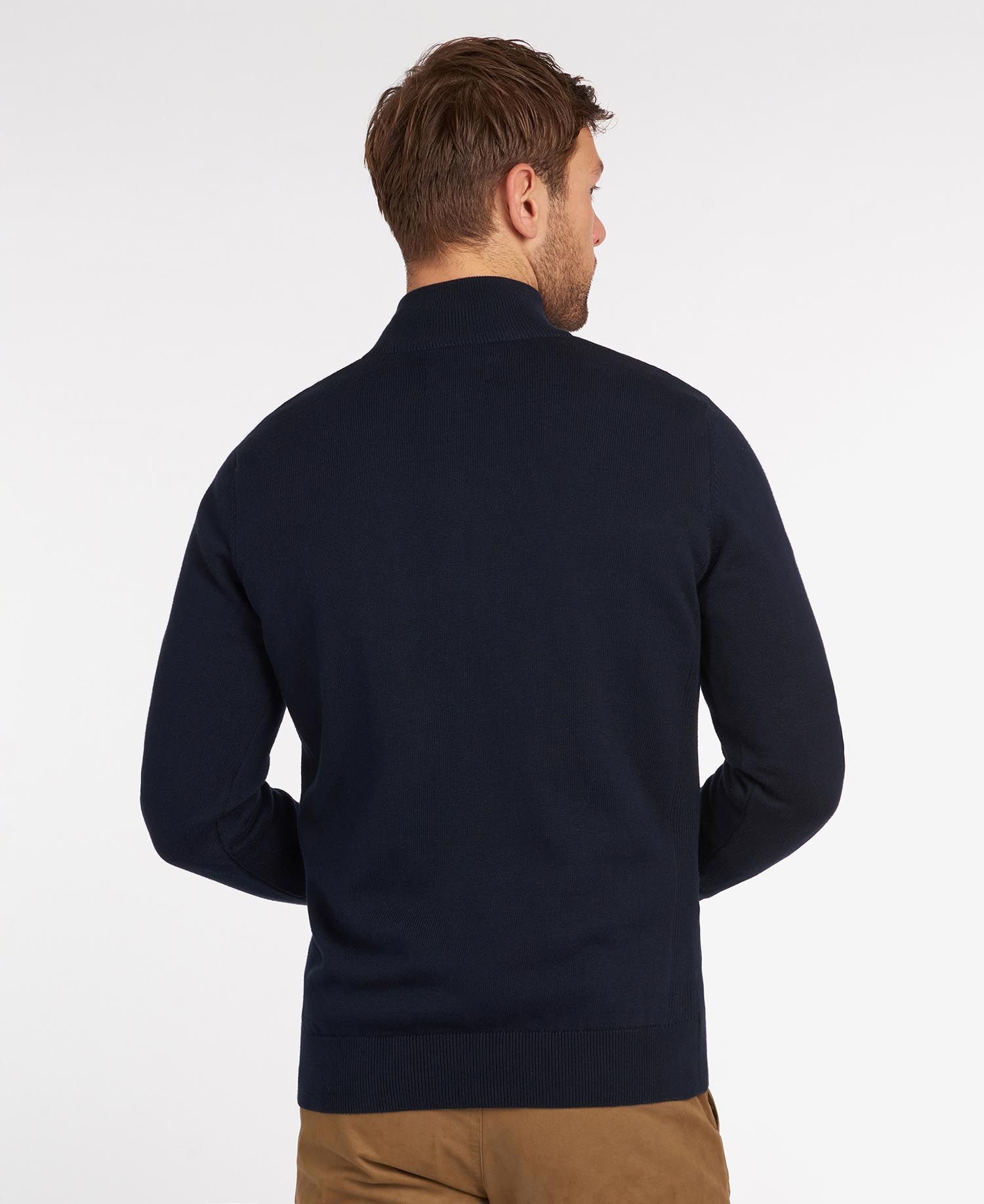 Barbour Cotton Half Zip Sweater- Navy - Image 2