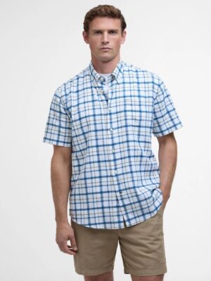Barbour Glover S/S Linen Blend Regular Fit Shirt-Navy