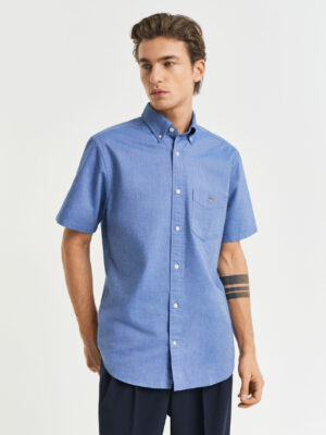 Gant Regular Fit Classic Oxford S/S Shirt-Rich Blue